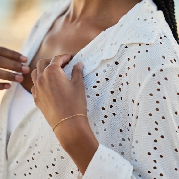 Kenny Flowers “Santorini” Eyelet Resort Shirt – White – NWT - Picture 4 of 7